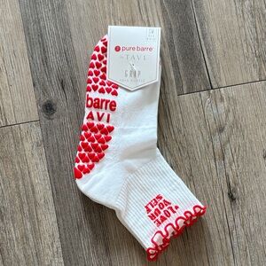 NEW Limited Edition Pure Barre Aria Ruffle Grip Sock “Love Yourself” Size Small